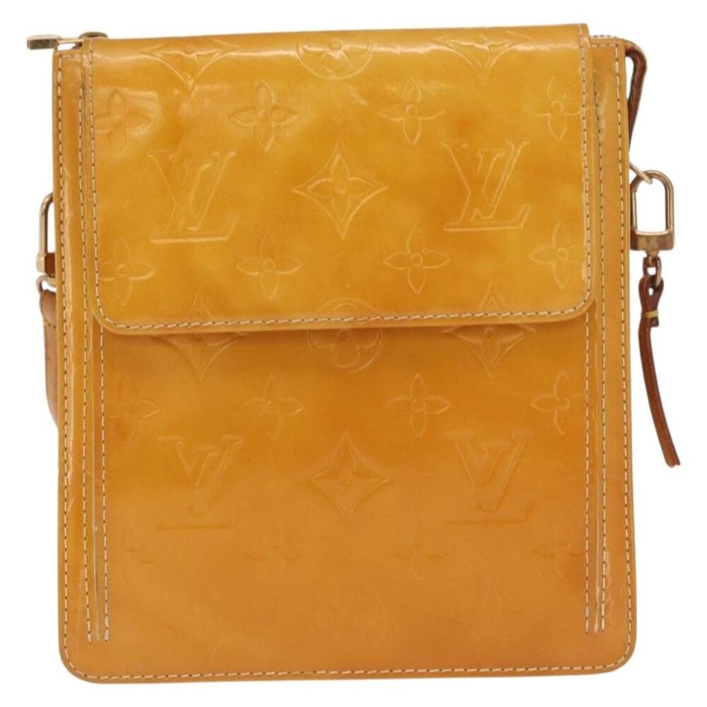 Louis Vuitton Monogram Vernis Motto Pouch Lime Yellow